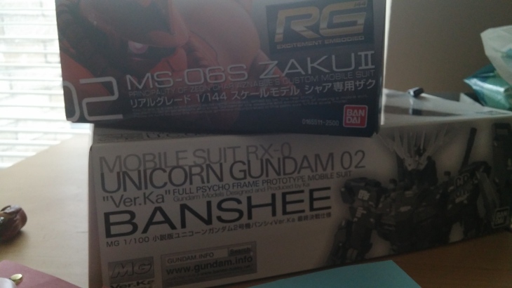 MG Banshee Final Battle & RG Chars Zaku II